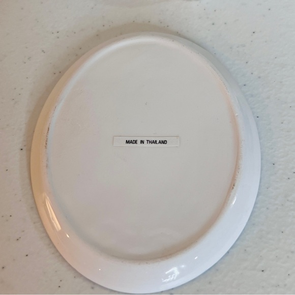 Miniature Porcelain Doll House Tea Set Blue and White Floral with Tray 10 Pieces - Picture 9 of 11